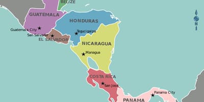מפת הונדורס מפת מרכז אמריקה