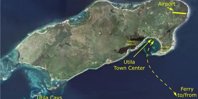 מפה של utila הונדורס
